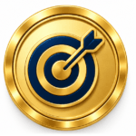 Circular gold medallion featuring a bullseye and arrow, representing evidence directly relevant to the occupational standards and competencies being assessed.